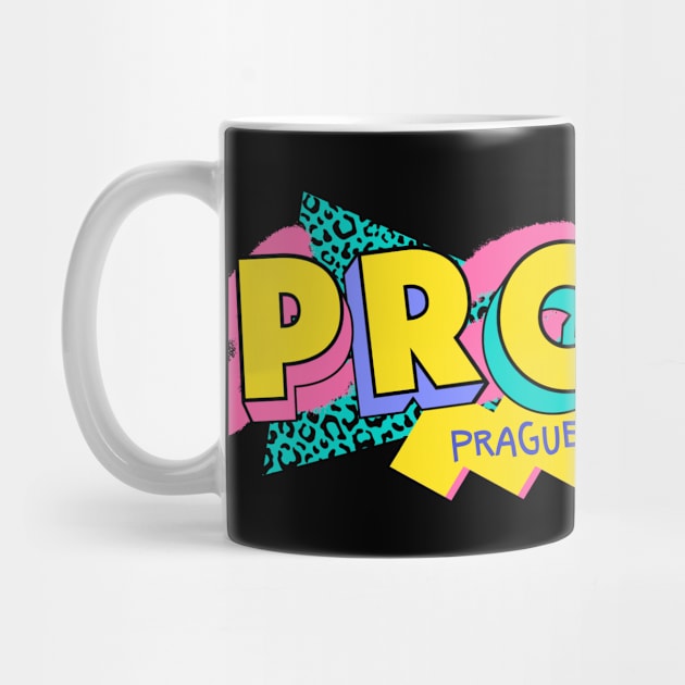 Prague, Czech Republic Retro 90s Logo by SLAG_Creative